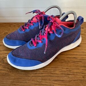 Vionic 335 FYN Lace Up Athletic Lace Up Shoe Womens Size 8.5 Blue Pink White